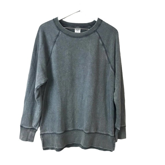 Victoria Secret Pink Grey Pullover Crewneck Sweatshirt Sz Small - Picture 1 of 4